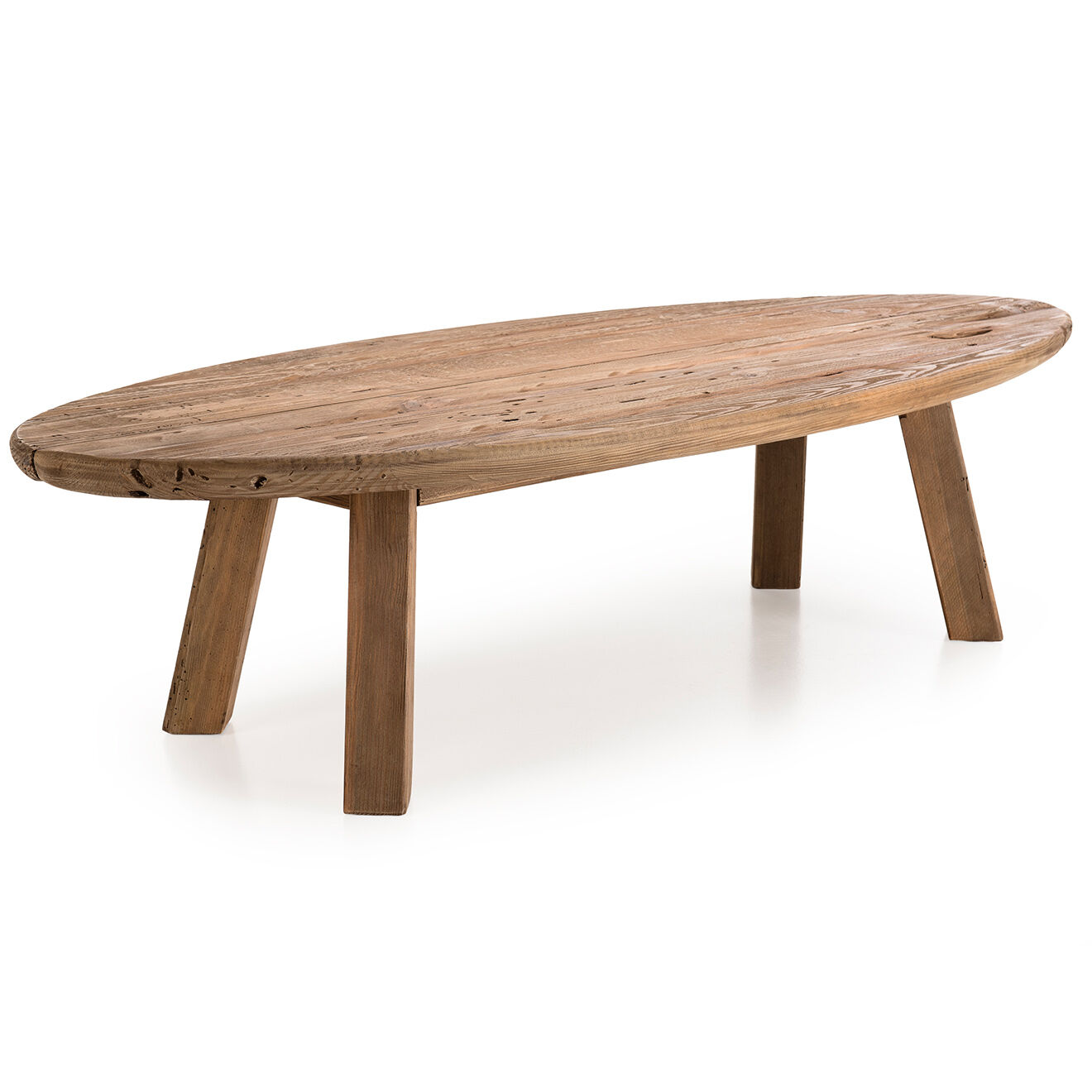 Macabane Table basse ovale Sandy bois naturel  - 139x60x35.5 cm