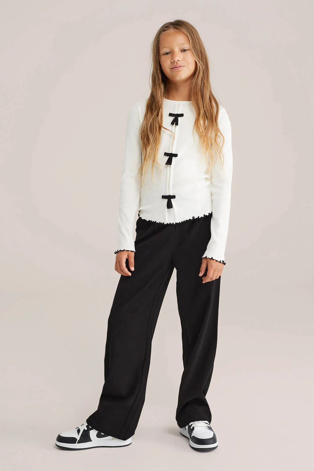 WE Fashion straight pantalon zwart