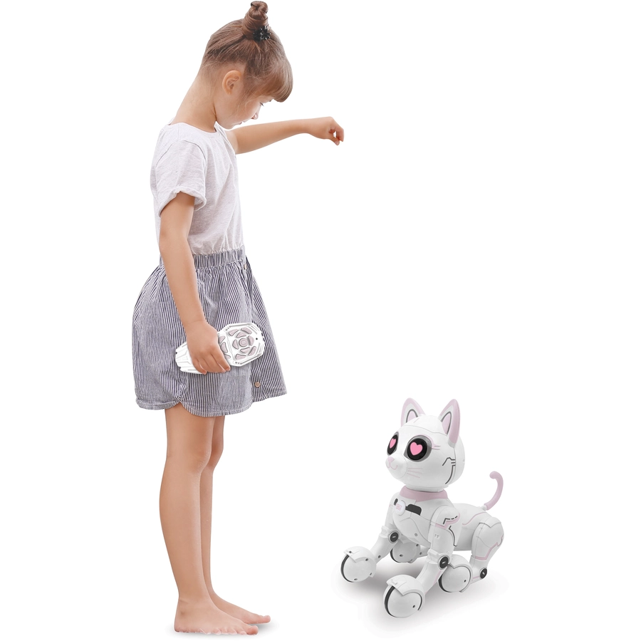 LEXIBOOK Power Kitty - Meine schlaue Roboterkatze mit Programmierfunktion, weiß