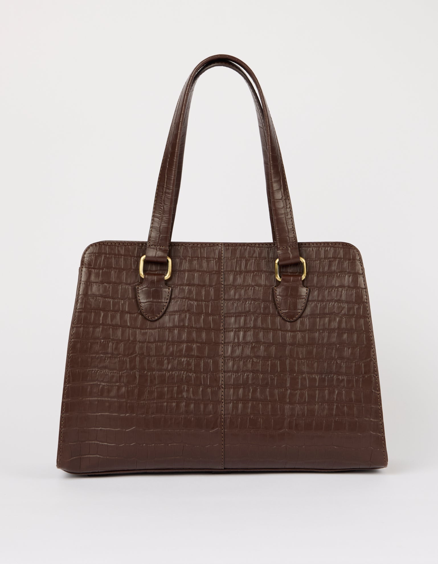 Blair - Chocolate Croco Print Leather
