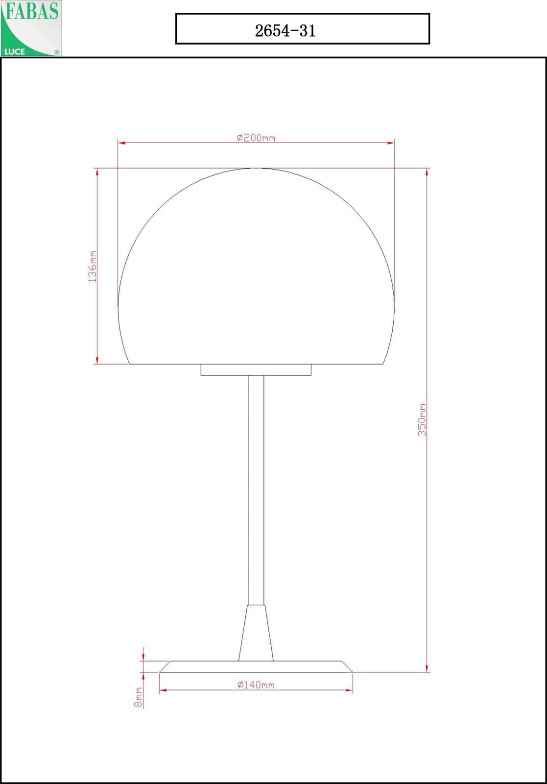 FABAS LUCE LED Tischlampe GAIA