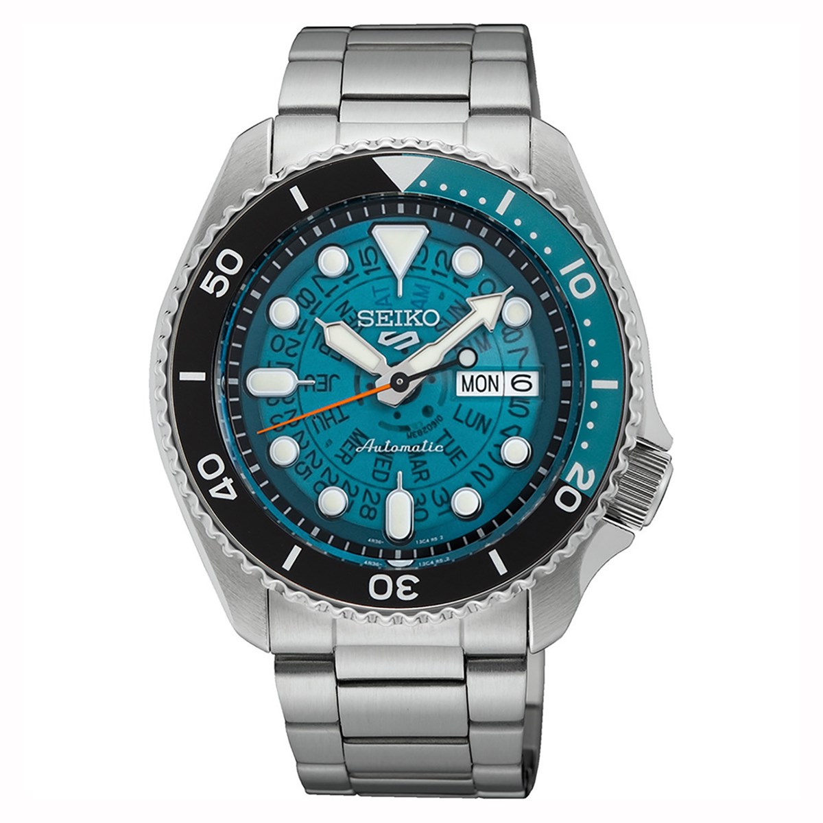 Montre Seiko 5 automatique skeleton vert
