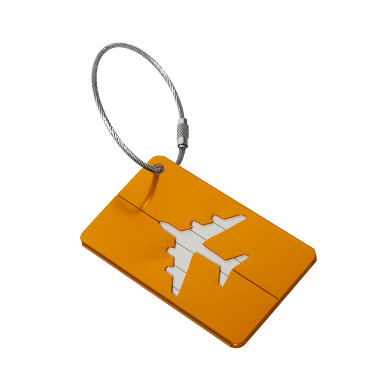 (11er Set) Aluminium Kofferanhänger Gepäck Etiketten Luggage Tag mit Adressschild - Bunt