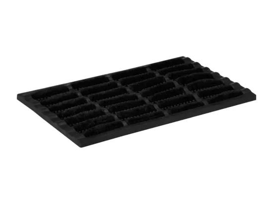 Paillasson rectangulaire 40x60 cm caoutchouc et fibre de coco