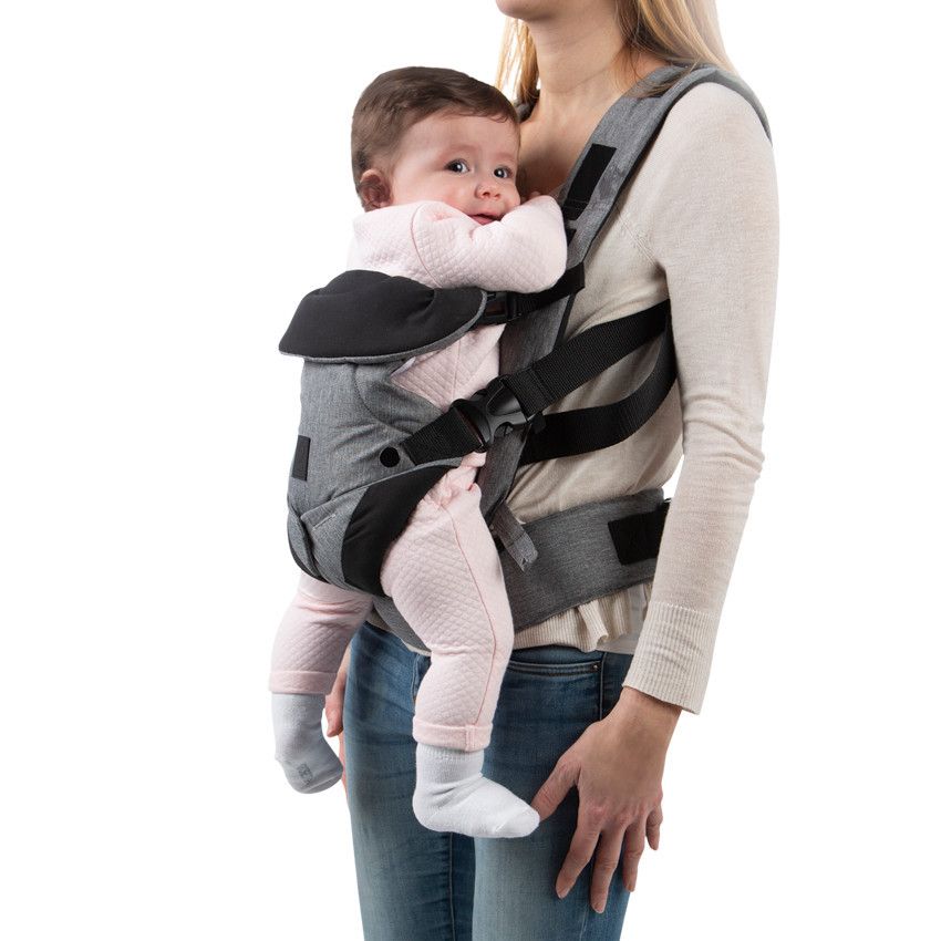 Porte-bébé Willy 4 positions - Gris - Ecru