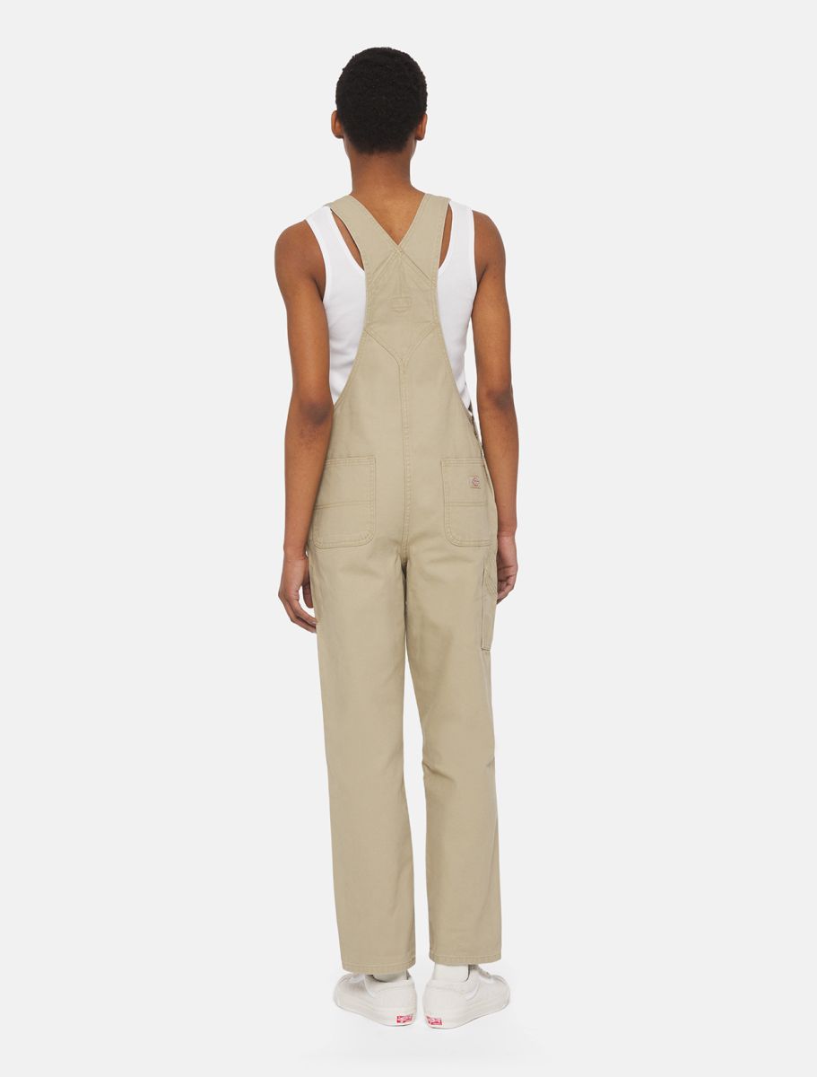 Dickies Women Duck Canvas Bib Desert Sand