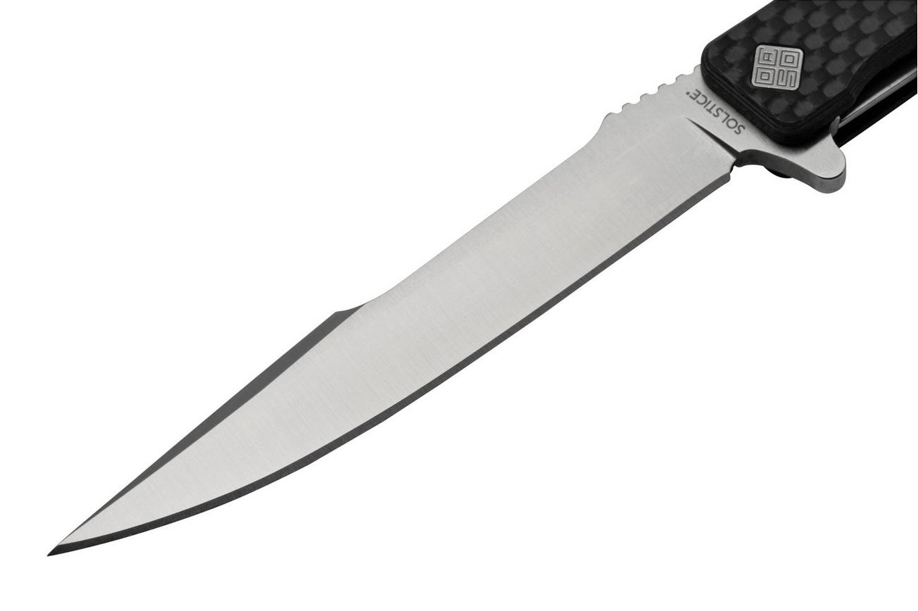 Ocaso Solstice 9HFS, S35VN Harpoon Satin Carbon, zakmes