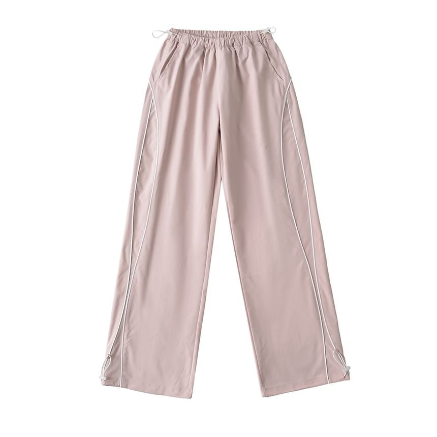 Asiris - Wijde joggingbroek met hoge taille en trekkoord