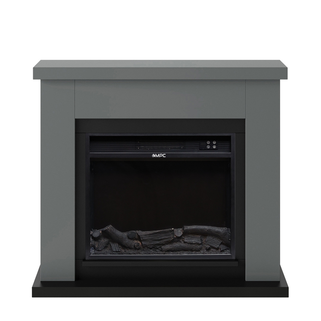 Cheminee murale 1500w caminetto fuego paolo gris