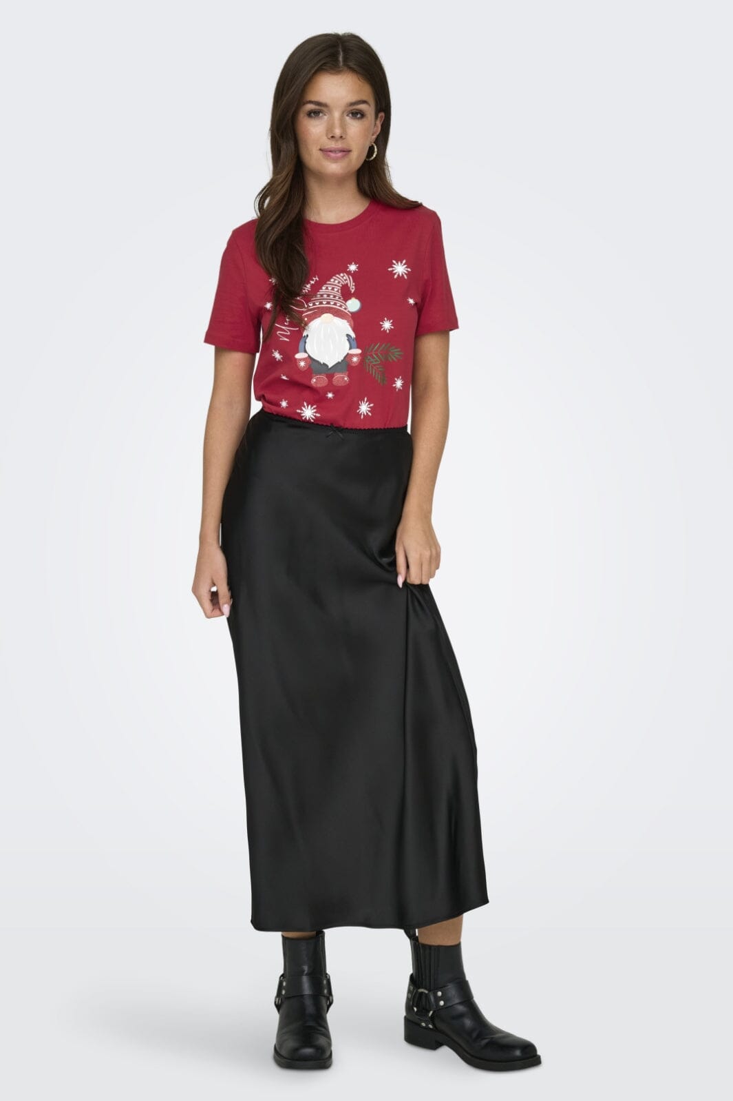 Only Onlxmas Life Yrsa Christmas S/S Top 4579228 urban red hat in eyes