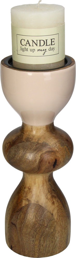 Kandelaar Louvre naturel / beige D 10 H 28 cm