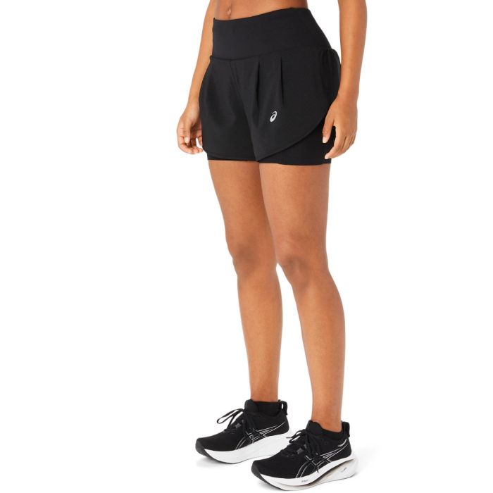 Asics Dame Shorts Road 2in1 3.5 Inch Shorts Sort