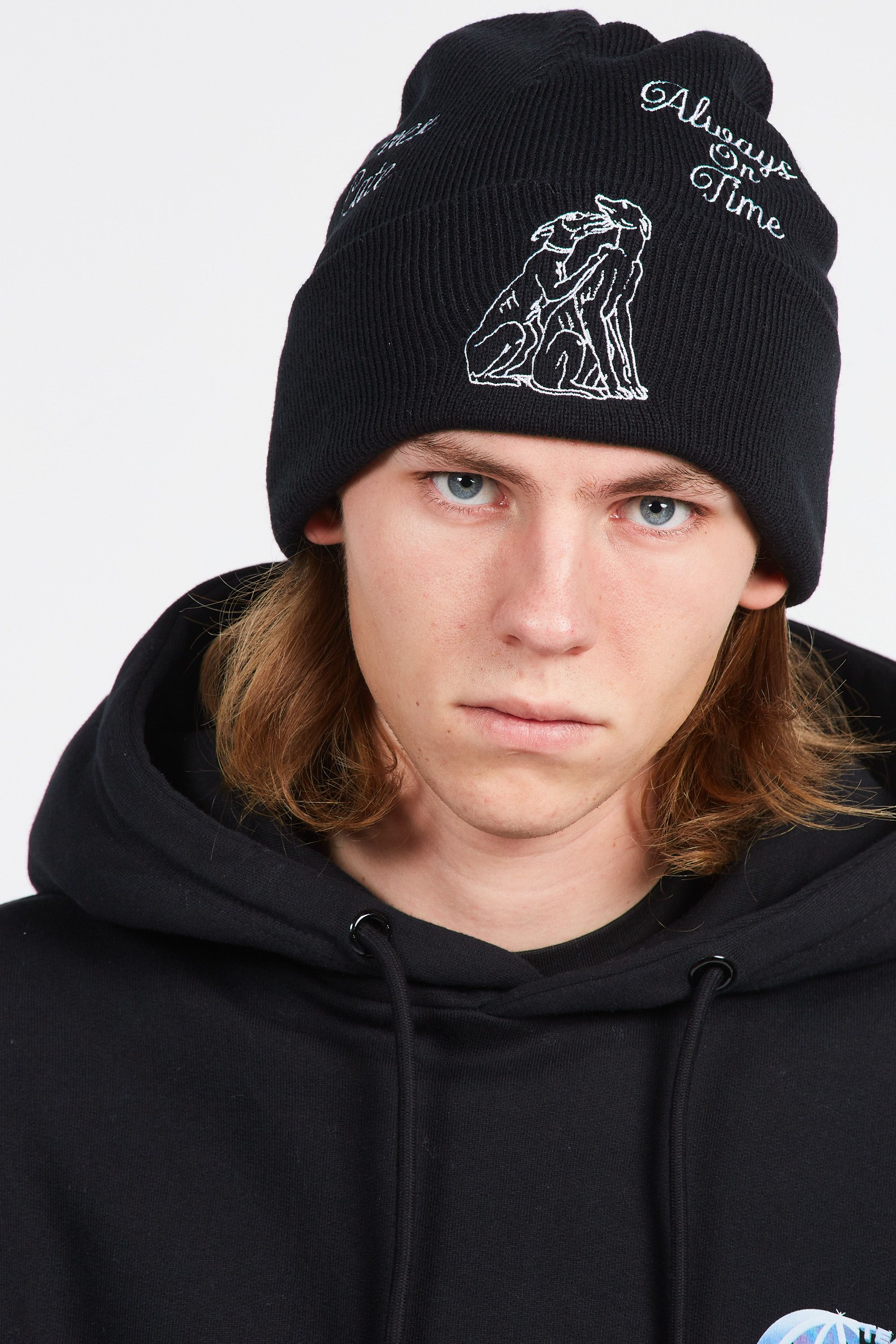 OBEY Bonnet NEVER LATE Noir