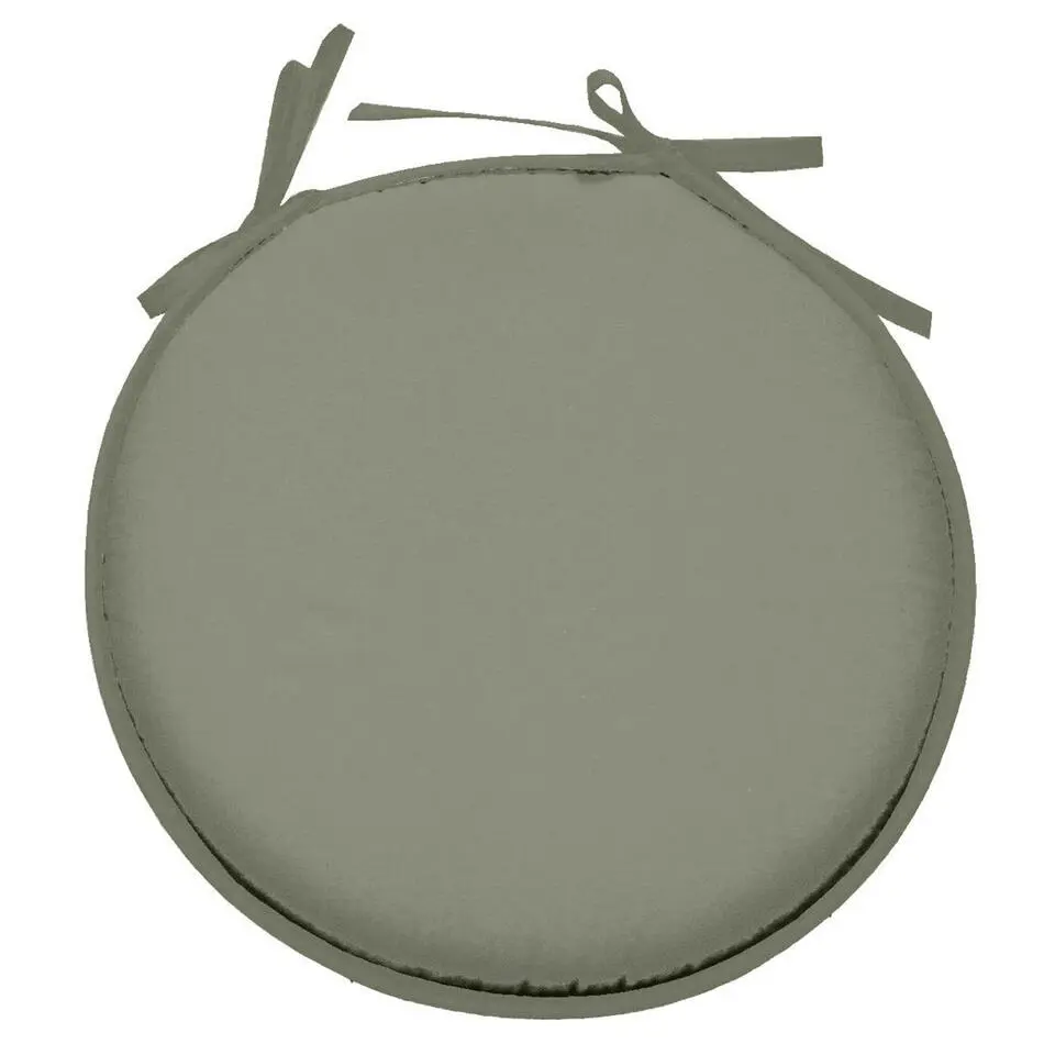 Stof Textile Home stoelkussens - groen - D40 x H3 cm
