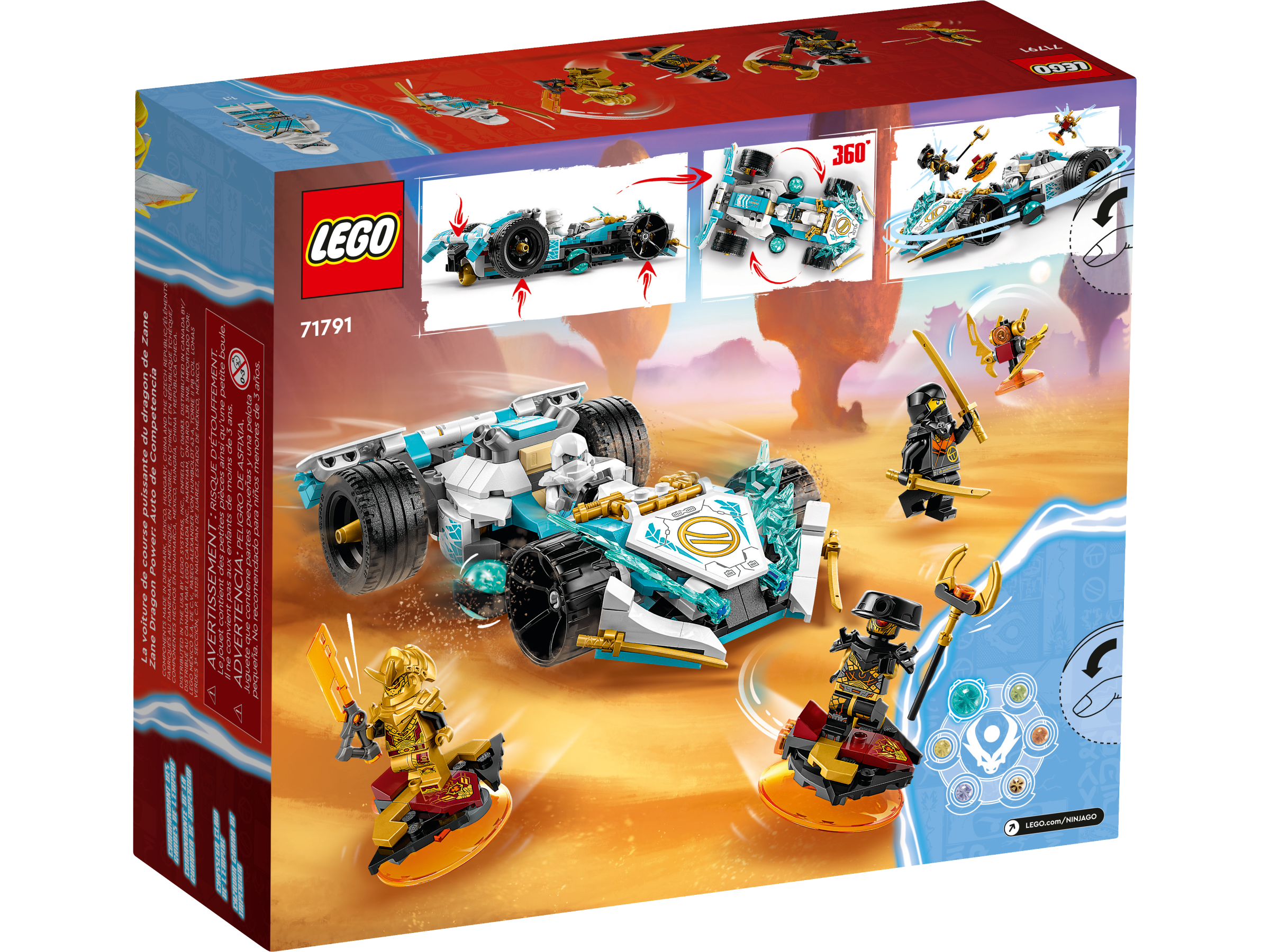 Carro de corrida Spinjitzu de Zane: Dragon Power 71791