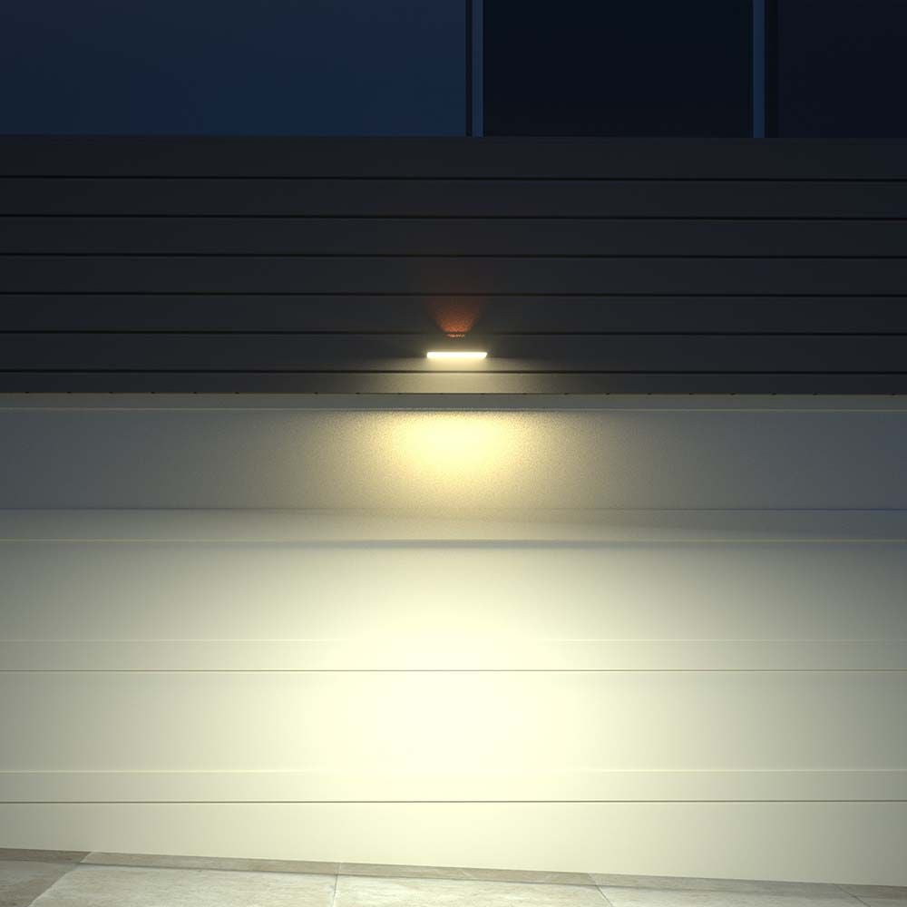 Solar wandlampen - sensor - IP65 - witte behuizing - 3 watt - 350 lumen - 4000K+3000K