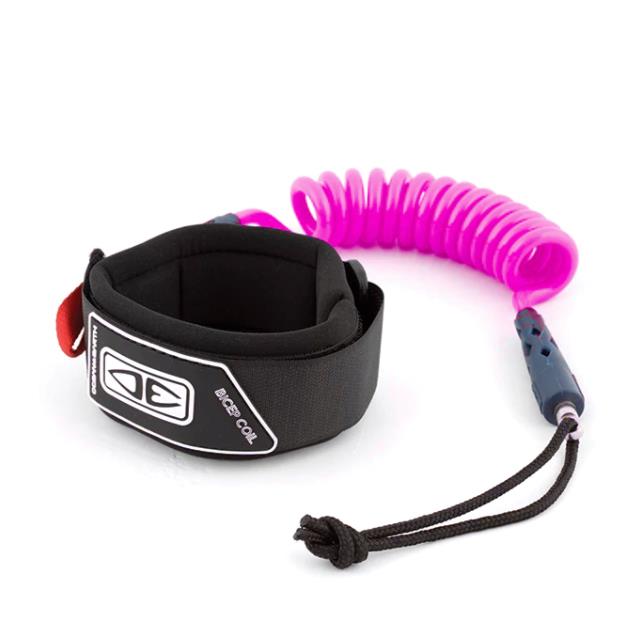 Ocean and earth Leash bodyboard Biceps coiled corde Black