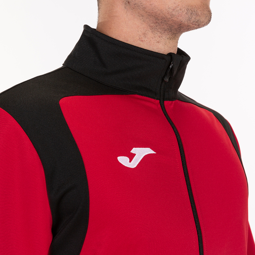 Conjunto de treino Joma Championship V, vermelho e preto.