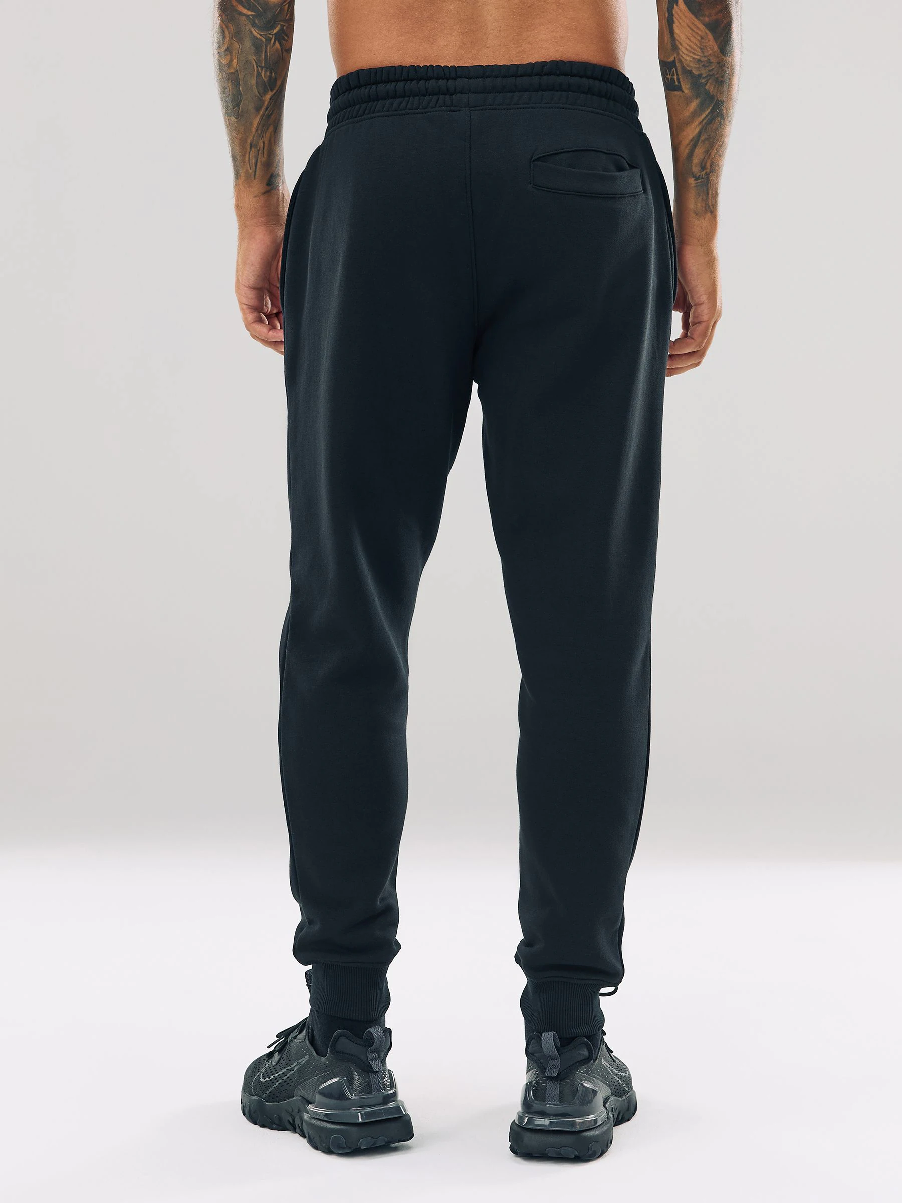 Zwart - Slim Fit - Katoenrijke Jersey Joggingbroeken