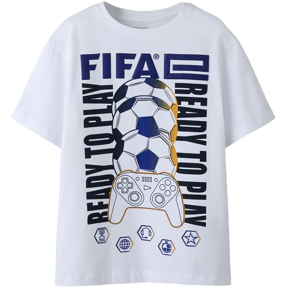 Køb Name It Bright White Nkmasekel Fifae Ss Nreg Top Box Vde