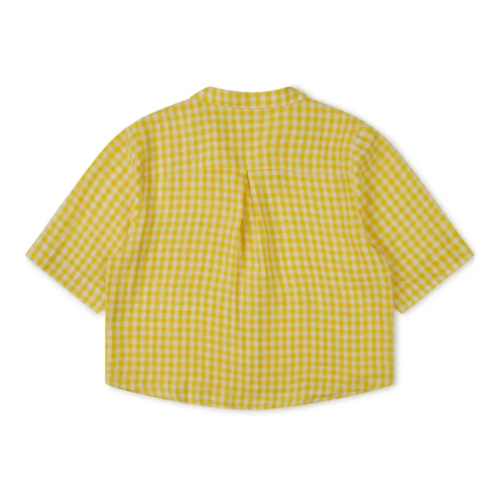 Matona Chemise Carreaux Lin | Jaune
