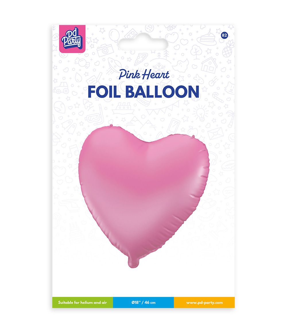 Hart Helium Ballon Lichtroze Leeg 46cm