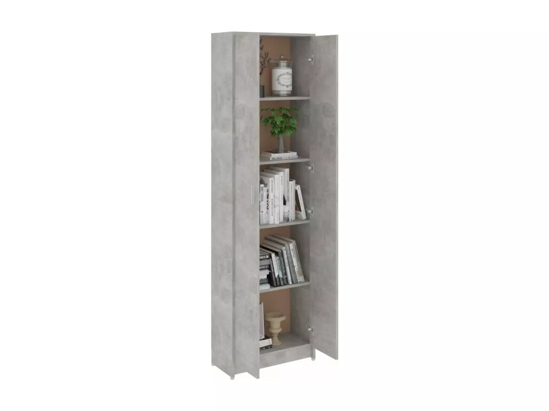Garde-robe de couloir Gris béton 55x25x189 cm Bois d'ingénierie