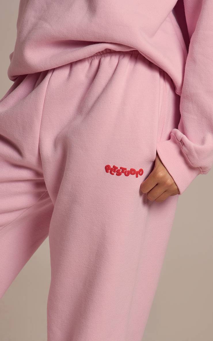 Rose Jogging À Taille Fine Avec Imprimé Synthétiqueff Plt Studio