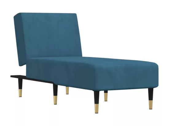 Prolenta Premium - Chaise longue bleu velours