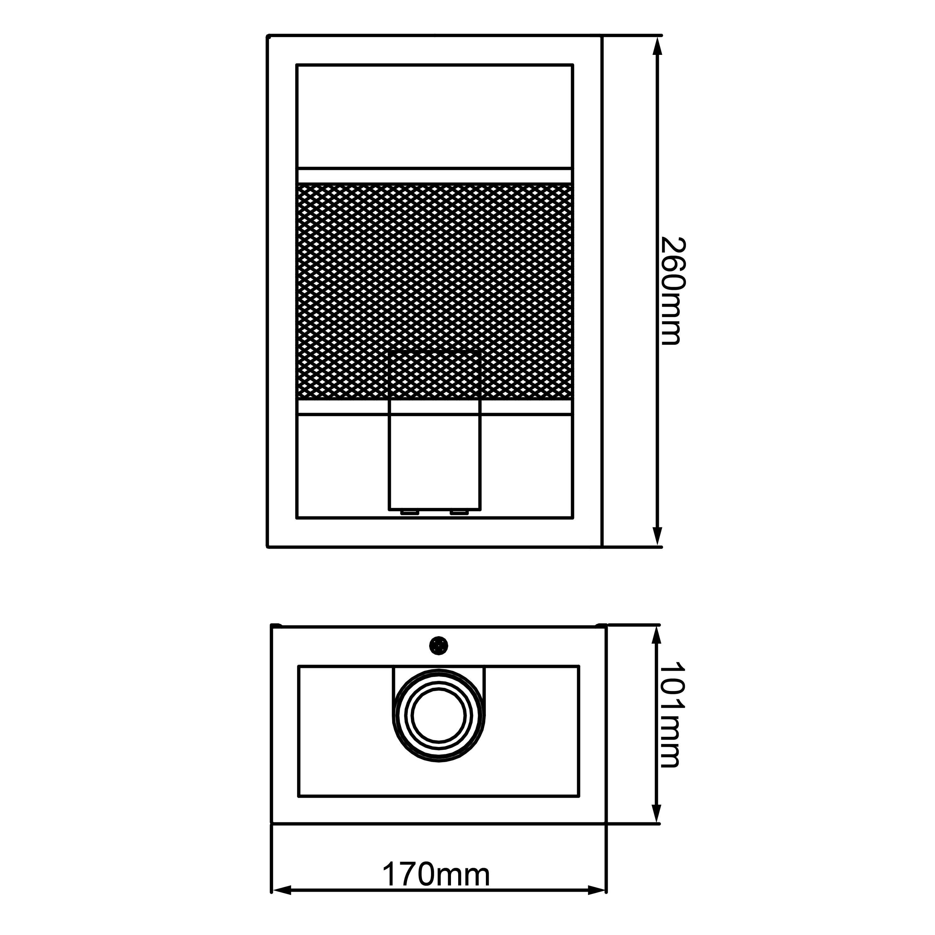 BRILLIANT Lampe, Getta Außenwandleuchte schwarz, Metall/Kunststoff, 1x A60, E27, 40W,Normallampen (nicht enthalten)