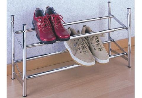 WENKO Schuhregal ausziehbare Schuhablage für 10 Paar Schuhe, stapelbar