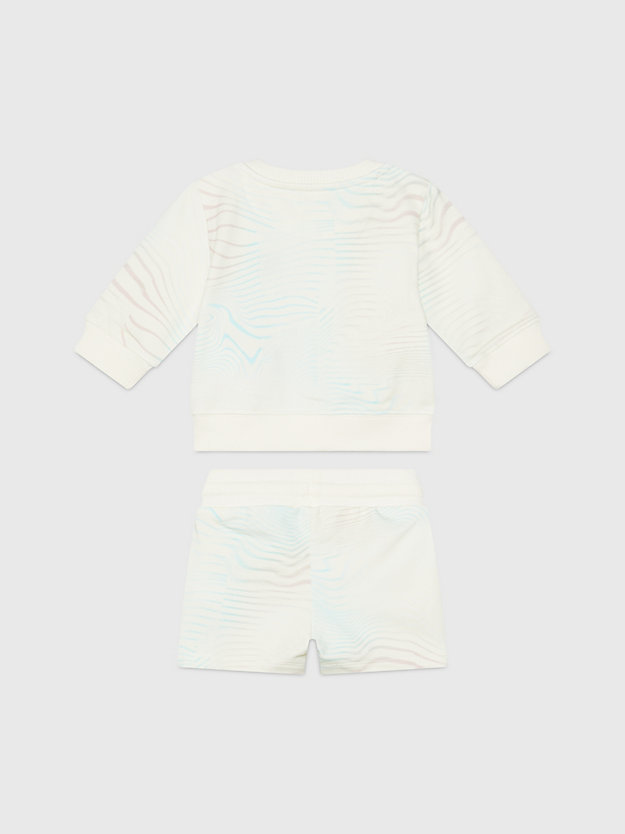 Conjunto de moletom e shorts de tecido atoalhado para bebê