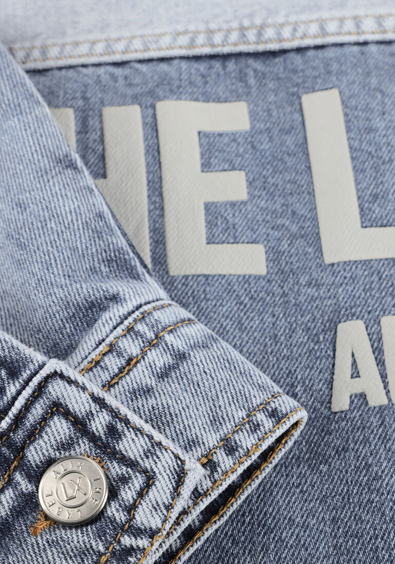 lichtblauwe alix the label spijkerjas ladies woven mix denim blouse