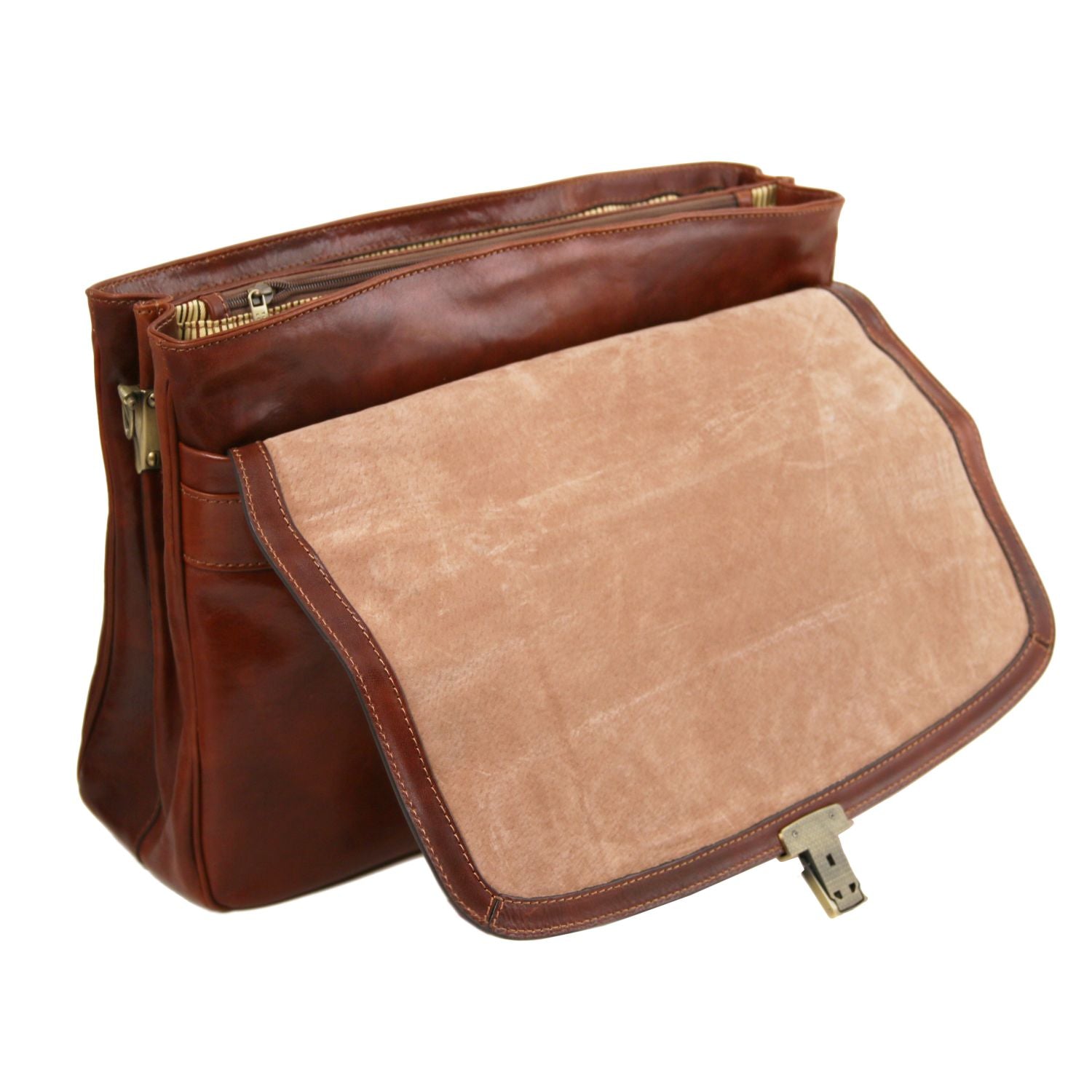 Tuscany Leather – Alessandria - Leather multi compartment TL SMART laptop briefcase – Honing (TL142440)