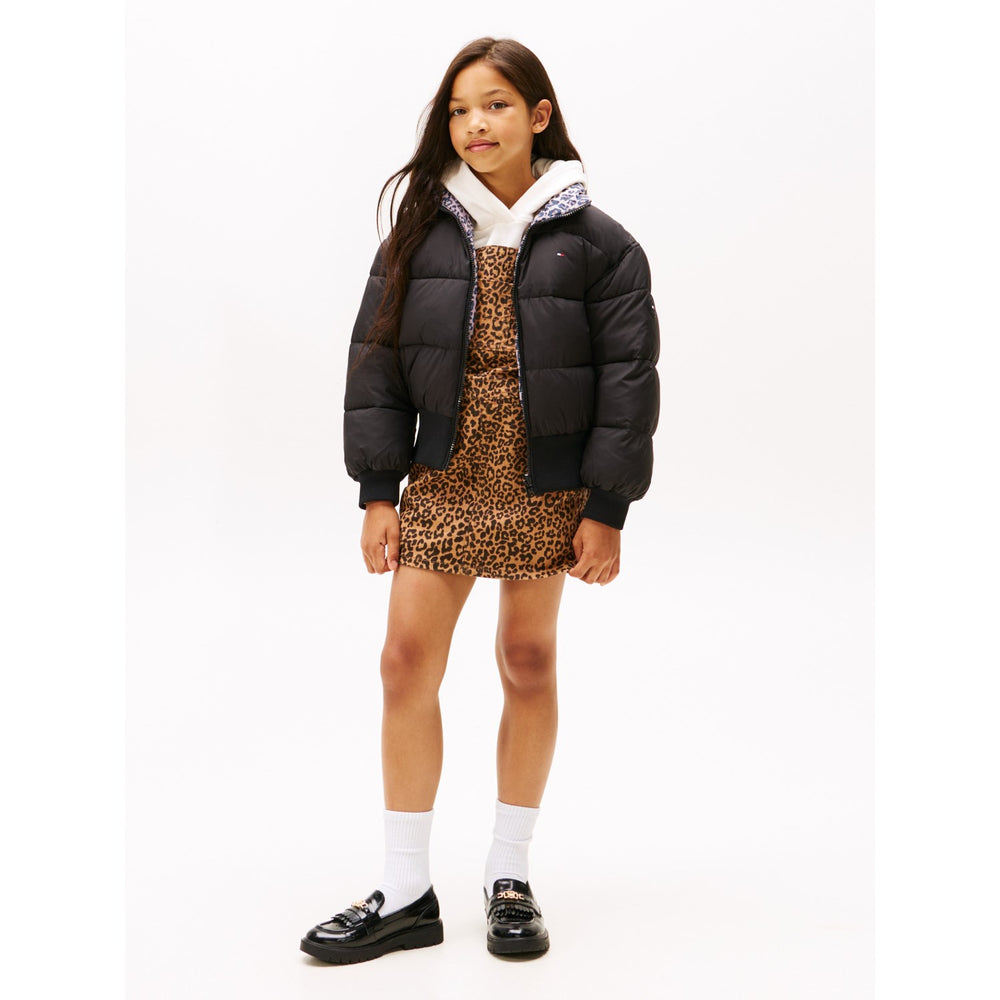 Køb Tommy Hilfiger Black Aop Vendbar Puffer Bomber
