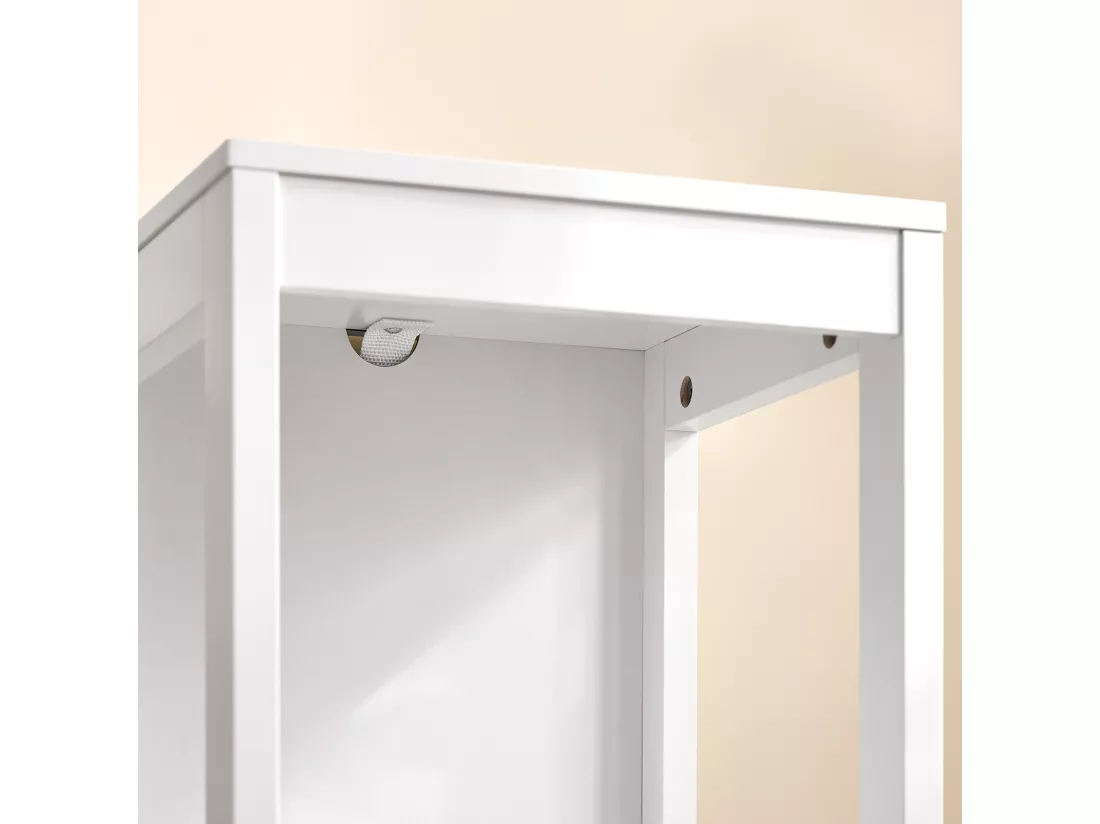 Meuble Colonne Meuble Bas de Salle de Bain Armoire Toilette – 1 étage et 2 tiroirs, FRG127-W