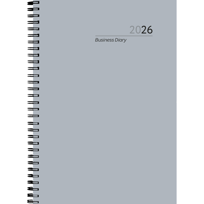 Simplex Agenda 2026 Futura, 1 Woche / 2 Seiten, silbergrau