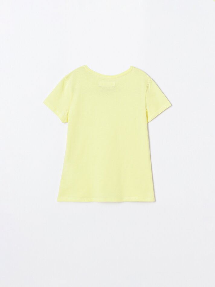 Conjunto com 2 camisetas combinando - Amarelo Brilhante
