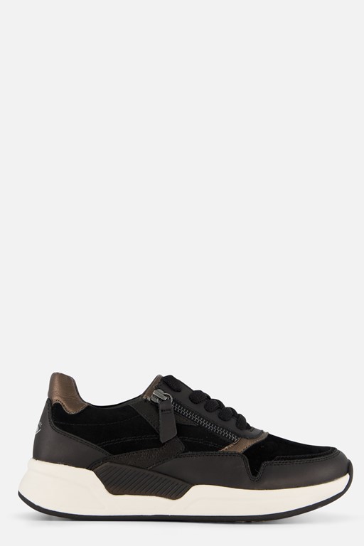 Gabor Rollingsoft sneakers zwart Suede