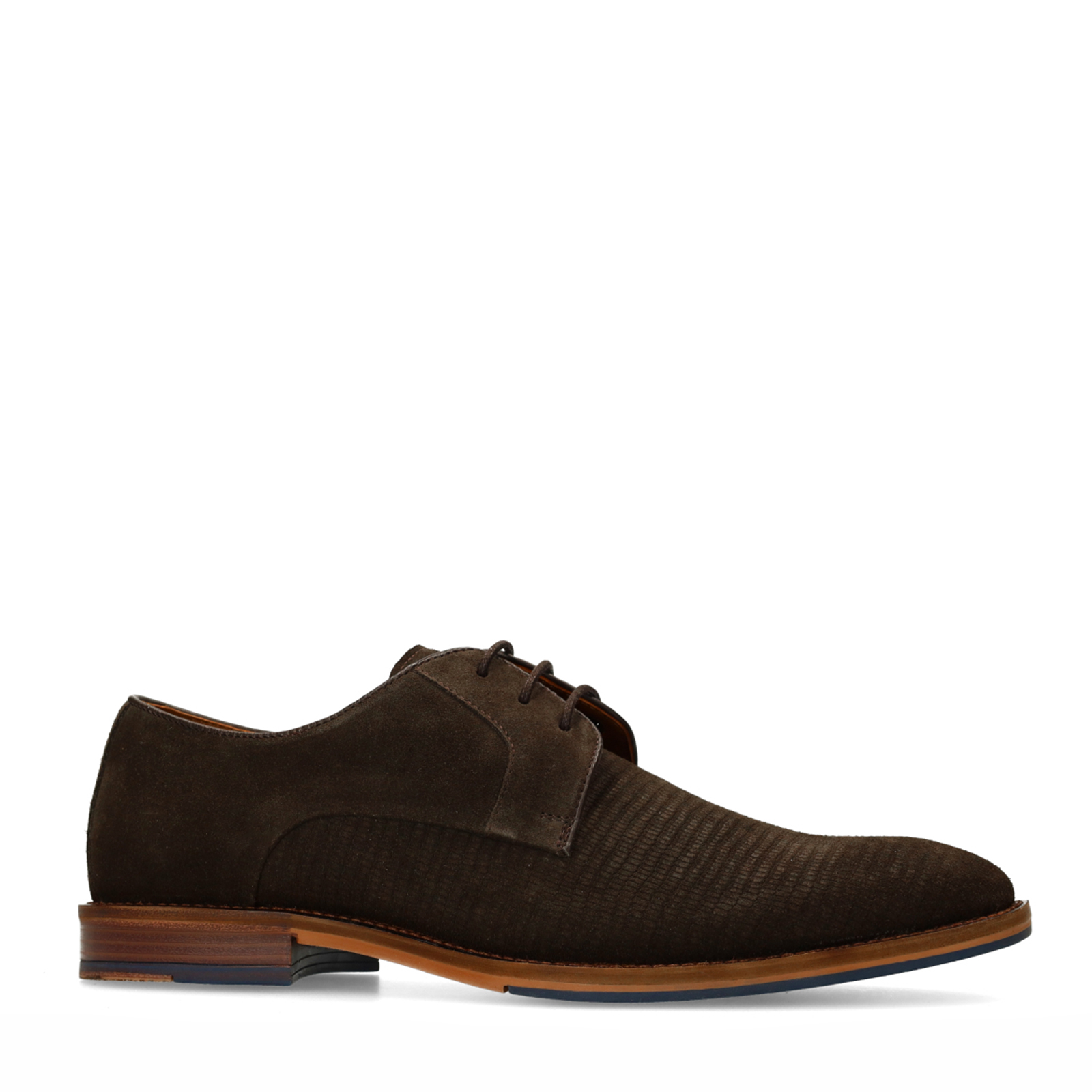 Bruine suède veterschoenen
