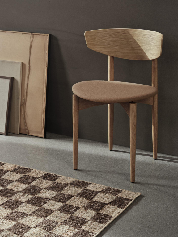 Ferm Living Check Runner vloerkleed 70x180 wol jute Off-white/Natural