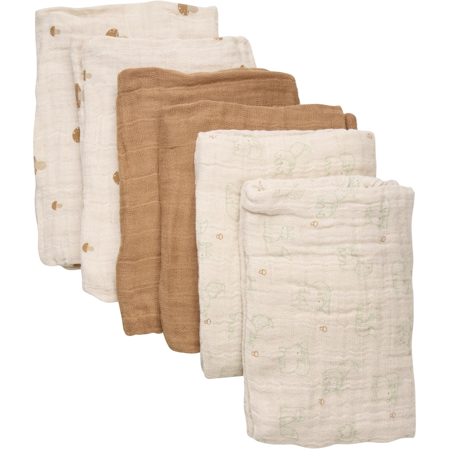pippi Muslin Tücher 6er Pack Almond