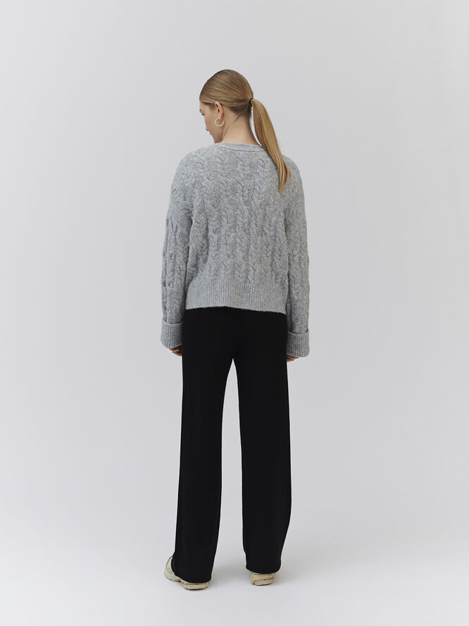 Rosemunde Cable Knit Cardigan Grå