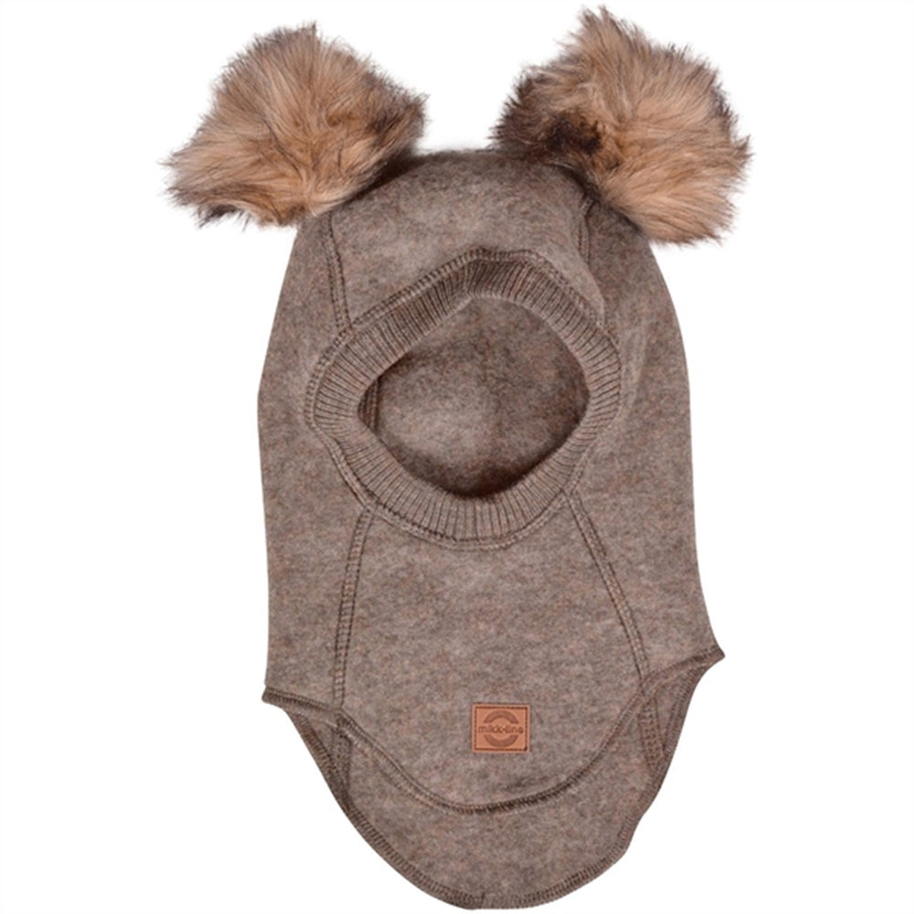 Uld Elefanthue med Pom Pom Melange Denver