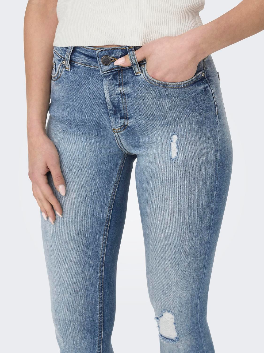 ONLBLUSH Mittlere Taille Skinny Fit Jeans Light Blue Denim