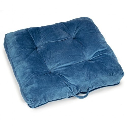 Cama quadrada para cachorro, azul