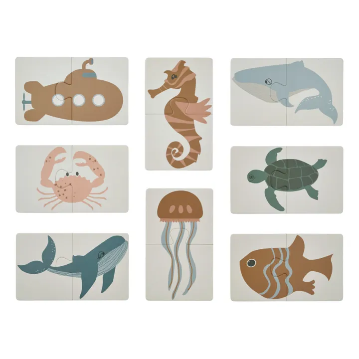 Liewood Puzzles Bret - Set de 8 | Sea creature/Sandy