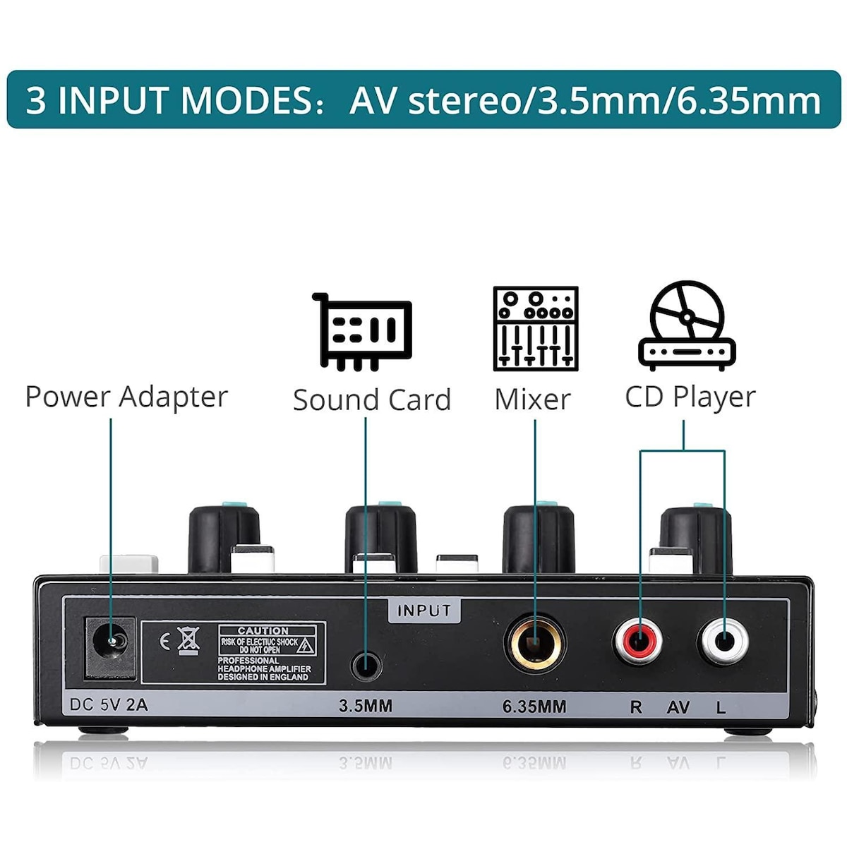 NÖRDIC 4-kanals hodetelefonforsterker 6,3 mm og 3,5 mm MICROAMP AMP-I4II