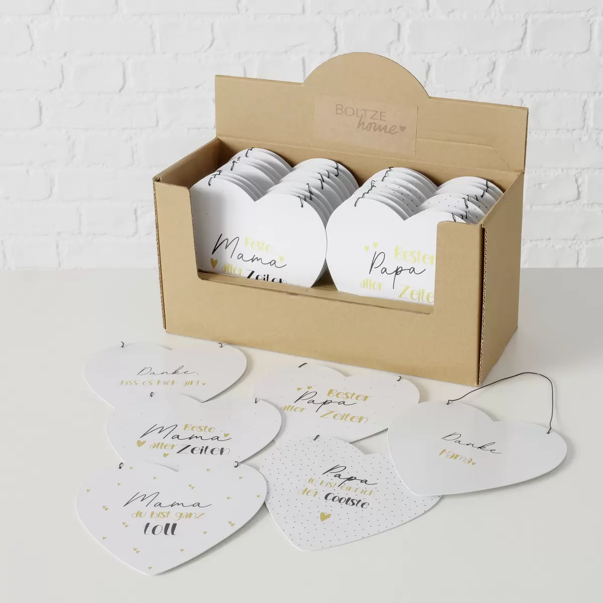 Deko-Anhänger Parents gold,schwarz,weiss