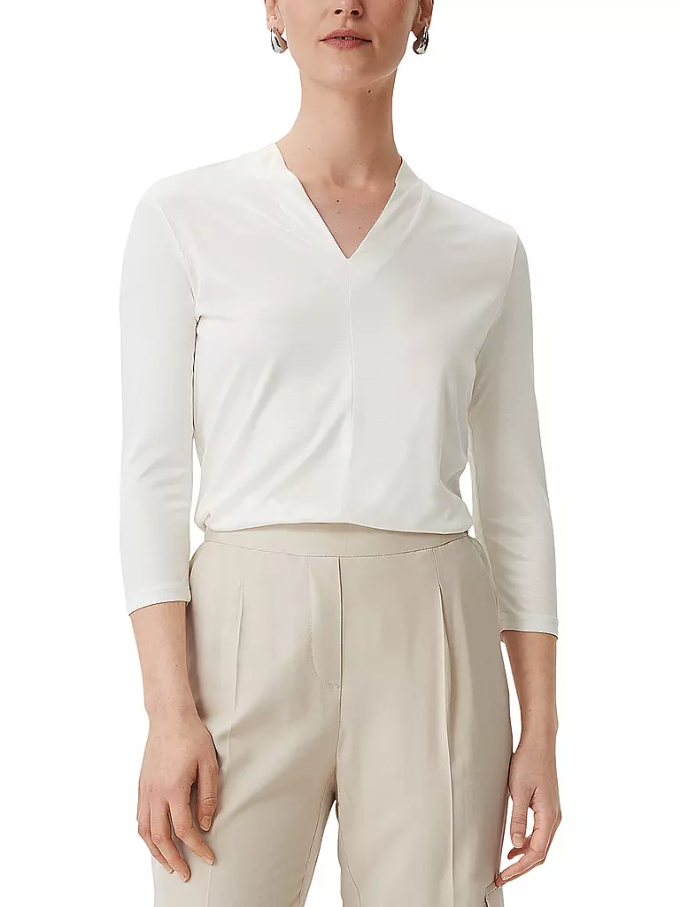 COMMA Langarmshirt  weiss